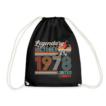 Légendaire Octobre 1978 Anniversaire de naissance - Sac de sport léger - noir - Devant