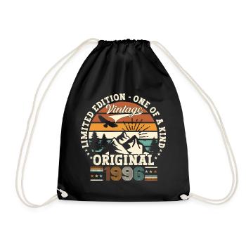 Original vintage 1996 26th birthday gift - Drawstring Bag - black - Front