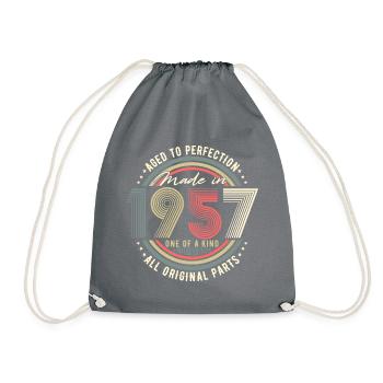 1957 Anniversaire Vintage Rétro - Sac de sport léger - gris - Devant