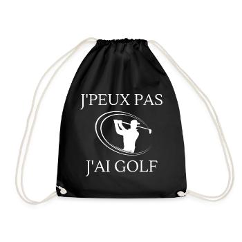 golf, fan de golf, golfeur - Sac de sport léger - noir - Devant