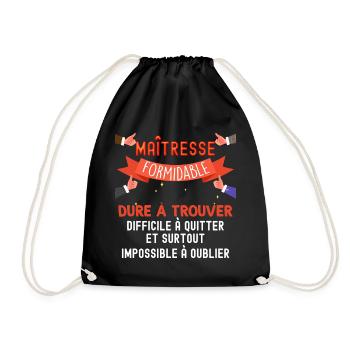 Maitresse Formidable Cadeau Femme Institutrice - Sac de sport léger - noir - Devant