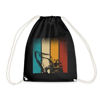Excavator - Drawstring Bag - black - Front