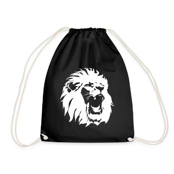 Tête de lion - Sac de sport léger - noir - Devant