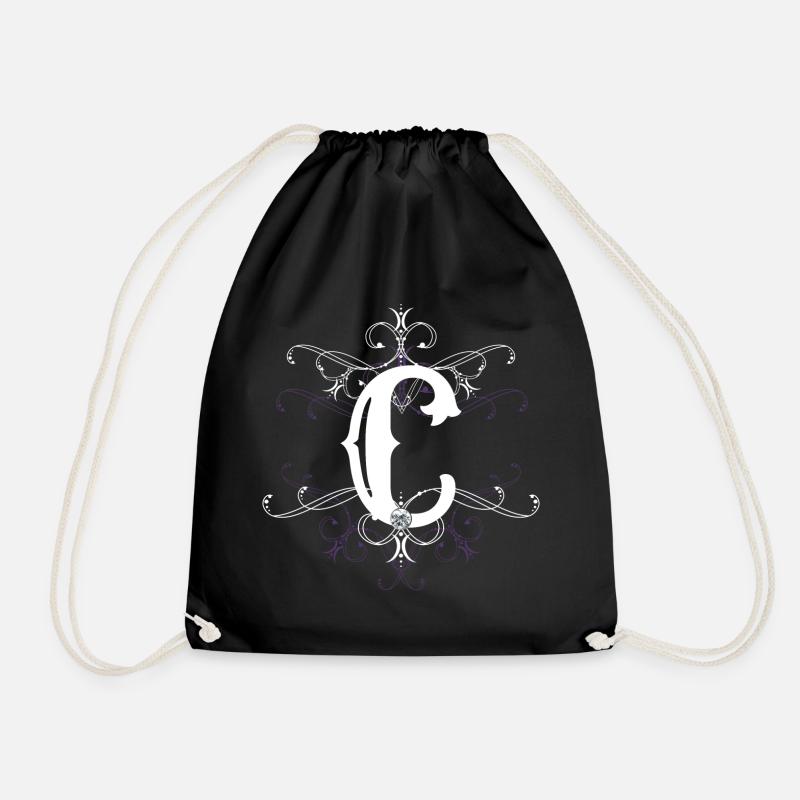Buchstabe C Buchstabe-C - Turnbeutel - Schwarz