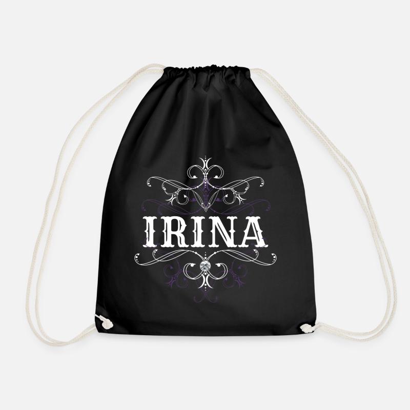 Irina Name Vorname Personalisiert - Turnbeutel - Schwarz