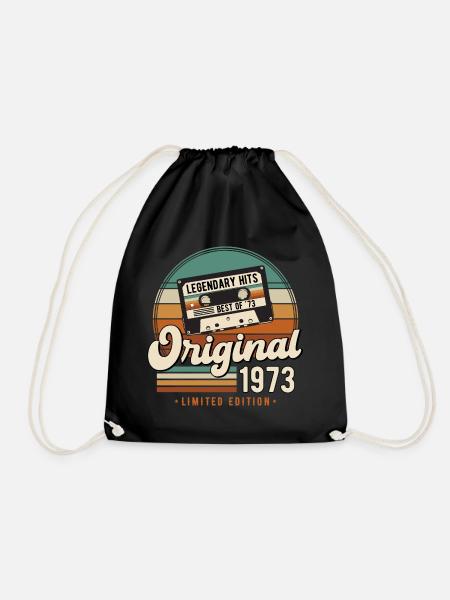 Original 1973 Jahrgang Vintage Retro Geburtstag - Turnbeutel - Schwarz