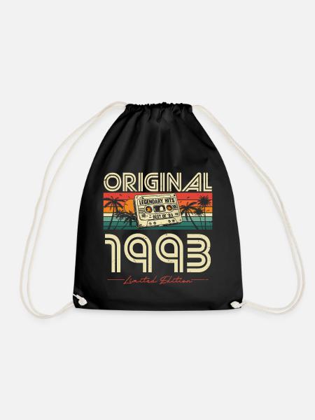 Original 1993 Vintage Jahrgang Retro Geburtstag - Turnbeutel - Schwarz