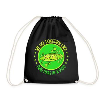 lovers, lovebirds, sincere love - Drawstring Bag - black - Front