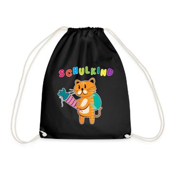 Schulkind Einschulung | Schulanfang ABC-Schütze - Turnbeutel - Schwarz - Vorne