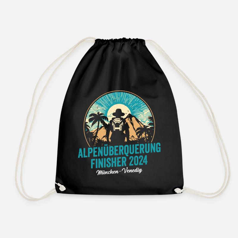 Alpenüberquerung 2024 München Venedig Pilgerweg - Turnbeutel - Schwarz