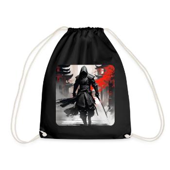 Fier guerrier samouraï Japon Asie Kendo Ninja - Sac de sport léger - noir - Devant