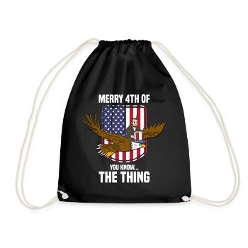 USA Flagge | Patriot Patriotismus Amerika Geschenk - Turnbeutel - Schwarz - Vorne