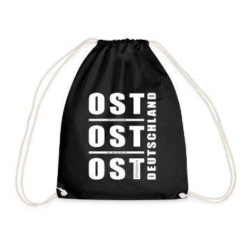 Ost Ost Ostdeutschland - Dresden - Turnbeutel - Schwarz - Vorne