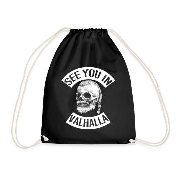 See You in Valhalla - Turnbeutel - Schwarz - Vorne