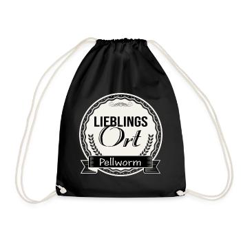 Lieblingsort Pellworm - Turnbeutel - Schwarz - Vorne