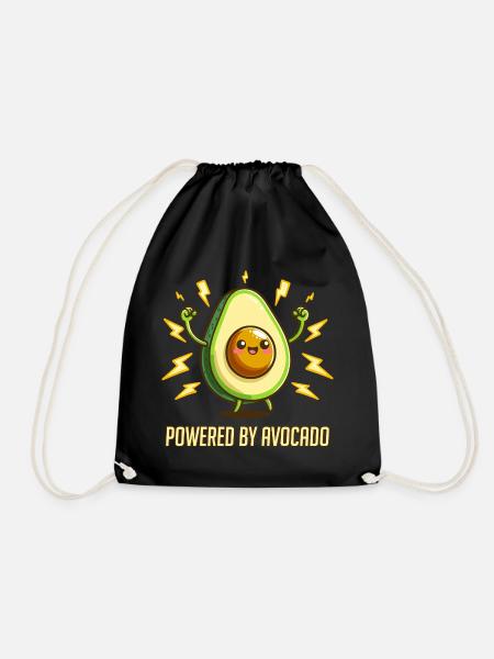 Angetrieben von Avocado - Turnbeutel - Schwarz