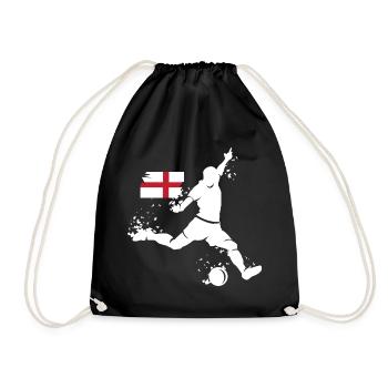 Football England Fan Player Blast Team - Drawstring Bag - black - Front
