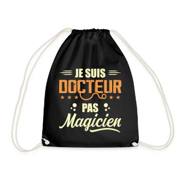 Je Suis Docteur Pas Magicien Cadeau Pour Médecin - Sac de sport léger - noir - Devant