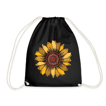 Sunflower, autumn, nature, beautiful colors, icon, icon - Drawstring Bag - black - Front