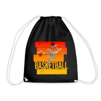Basketball - Turnbeutel - Schwarz - Vorne