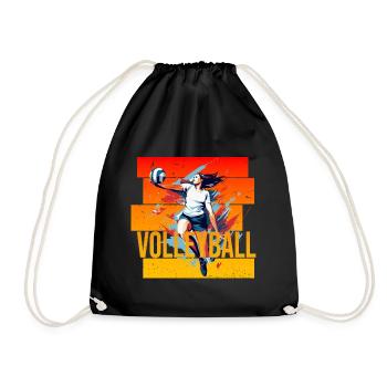 Volleyball - Turnbeutel - Schwarz - Vorne