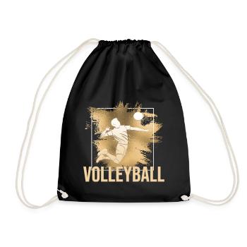 Volleyball - Turnbeutel - Schwarz - Vorne