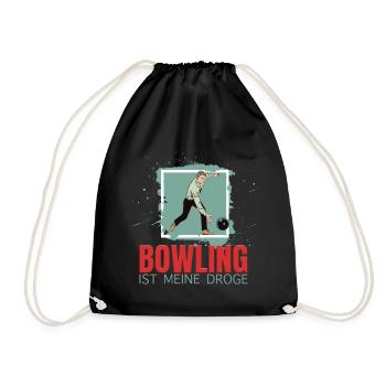 Bowling ist meine Droge - Turnbeutel - Schwarz - Vorne