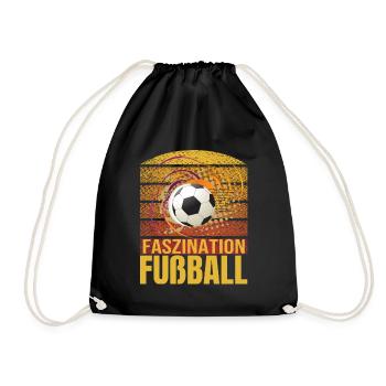 Faszination Fußball - Turnbeutel - Schwarz - Vorne