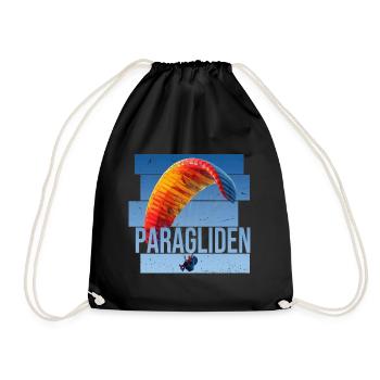 Paragliden - Turnbeutel - Schwarz - Vorne