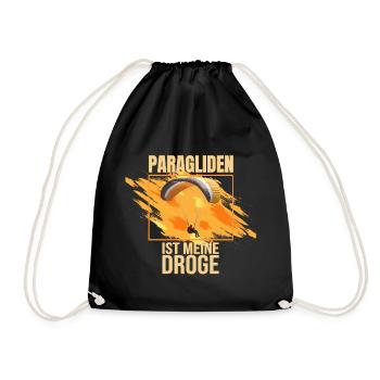 Paragliden ist meine Droge - Turnbeutel - Schwarz - Vorne