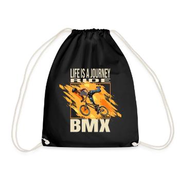 Life is a journey - Ride BMX - Turnbeutel - Schwarz - Vorne