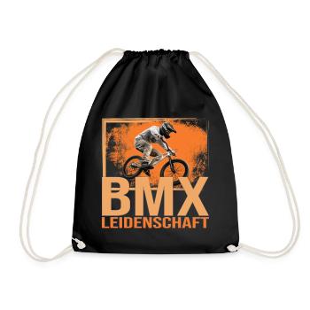BMX Leidenschaft - Turnbeutel - Schwarz - Vorne
