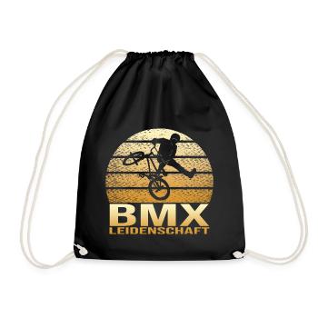 BMX Leidenschaft - Turnbeutel - Schwarz - Vorne
