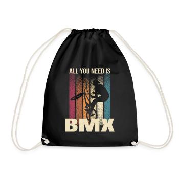 All you Need is BMX - Turnbeutel - Schwarz - Vorne