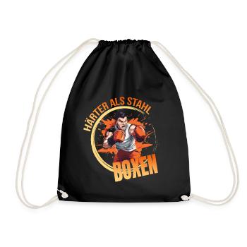 Härter wie Stahl - Boxen - Turnbeutel - Schwarz - Vorne