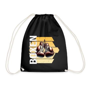Boxen - Turnbeutel - Schwarz - Vorne