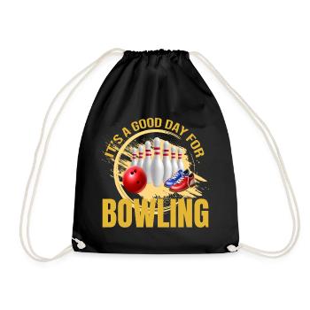 It s a good day for Bowling - Turnbeutel - Schwarz - Vorne
