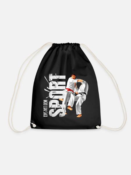Eins mit dem Sport - Judo - Turnbeutel - Schwarz