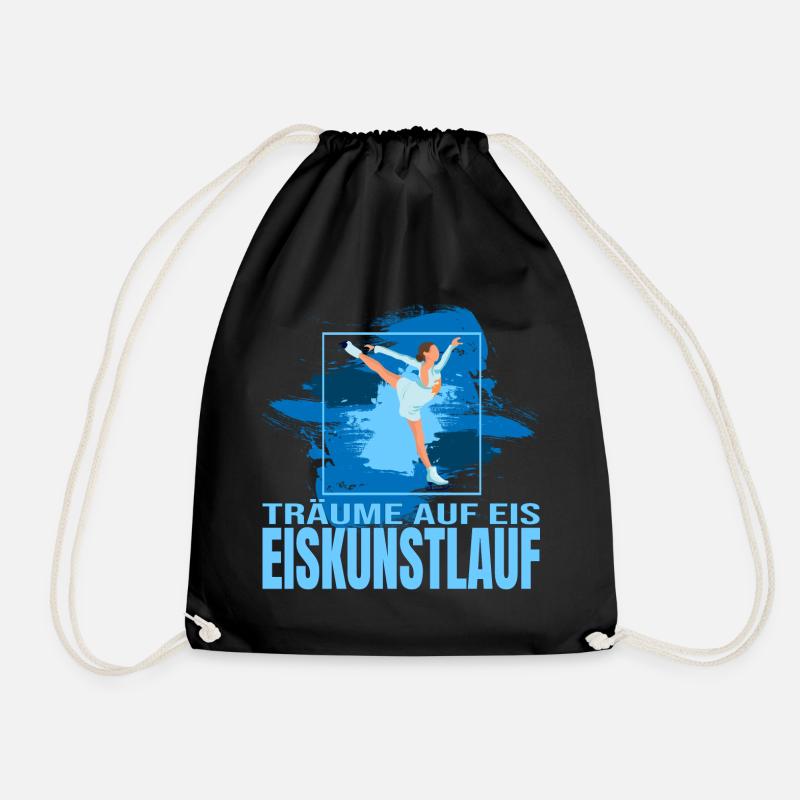 Träume auf Eis - Eiskunstlaufen - Turnbeutel - Schwarz