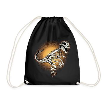 strahlendes Dinosaurier Skelett Tyrannosaurus Rex - Turnbeutel - Schwarz - Vorne