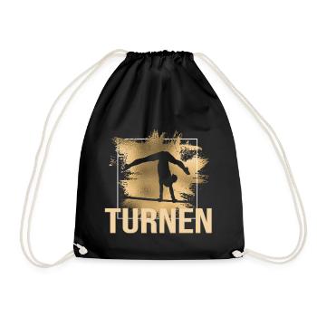 Turnen - Turnbeutel - Schwarz - Vorne