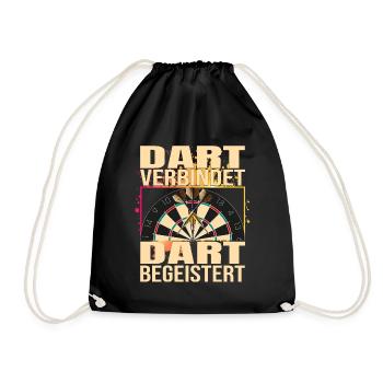 Dart verbindet - Dart Begeistert - Turnbeutel - Schwarz - Vorne