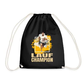 Lauf Champion - Turnbeutel - Schwarz - Vorne