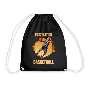Faszination Basketball - Turnbeutel - Schwarz - Vorne