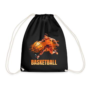 Basketball - Turnbeutel - Schwarz - Vorne