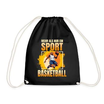 Mehr als nur ein Sport - Basketball - Turnbeutel - Schwarz - Vorne