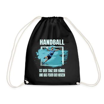 Handball - Turnbeutel - Schwarz - Vorne
