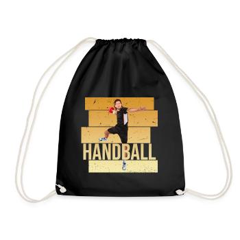 Handball - Turnbeutel - Schwarz - Vorne