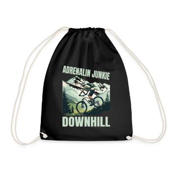 Adrenalin Junkie - MTB Downhill - Turnbeutel - Schwarz - Vorne