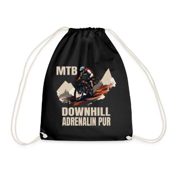 Downhill: Adrenalin pur - Turnbeutel - Schwarz - Vorne